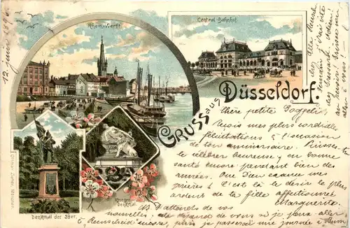 Gruss aus Düsseldorf - Litho -71356