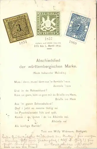Abschied der württembergischen Briefmarke -71436