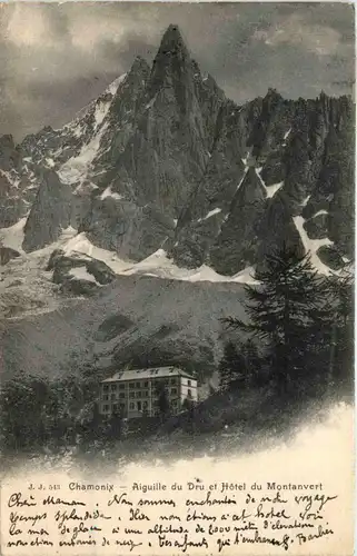 Chamonix - Aiguille du Dru et Hotel du Montanvert -443930