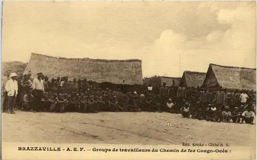 Brazzaville - Groupe de travailleurs du Chemin de Ferrabes -444336