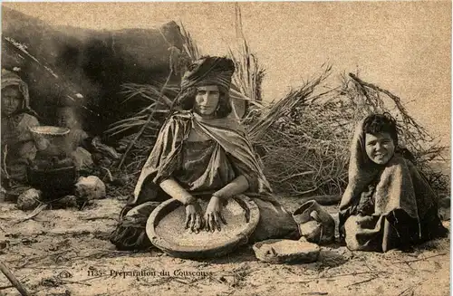 Algerien sonstige, Preparation du Couscous -363754