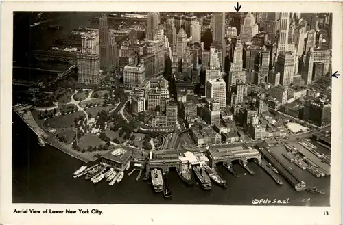 Aerial View of Lower New York City -444750