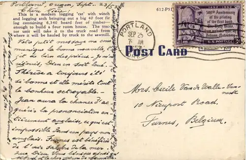 Modern Logging Tractor at Work -445408