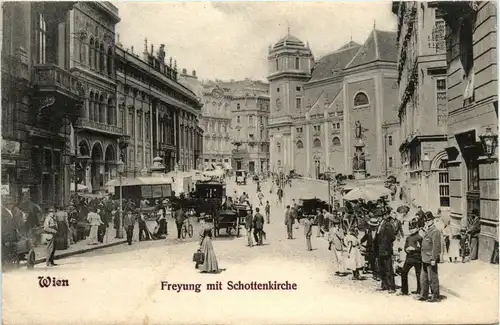 Wien - Freyung mit Schottenkirche -447600