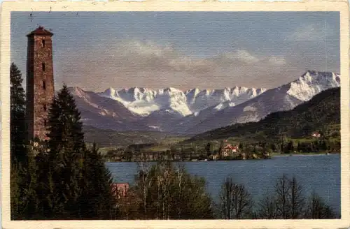 Klagenfurt, Wörthersee, Blick auf Karawanken und Loretto -353820