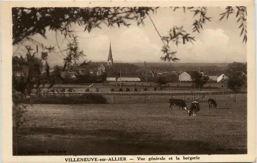 Villeneuve-sur-Allier, Vue generale et la bergerie -363918