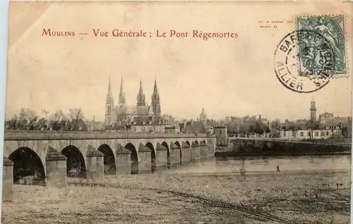 Moulins, Vue Generale, Le Pont Regemortes -364032