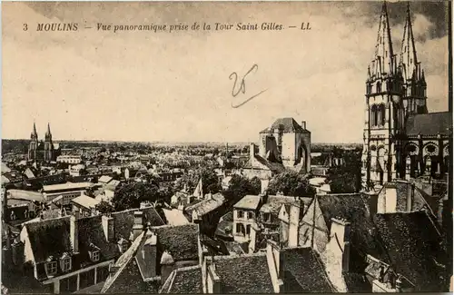 Moulins, Vue panoramique de la Tour Saint Gilles -363982