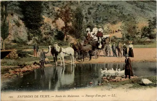 Environs de Vichy, Route des Malavaux - Passage dùn gue -364698