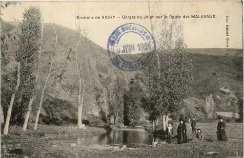 Environs de Vichy, Gorges du Jolan sur la Route des Malavaux -364130