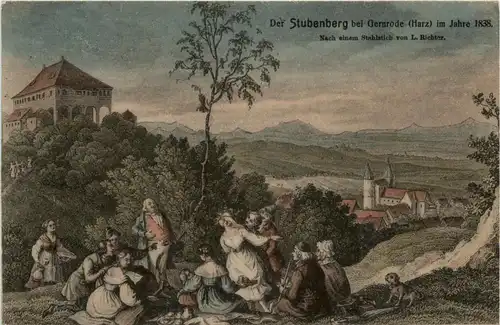 Der Stubenberg bei Gernrode im Jahre 1838 -448080