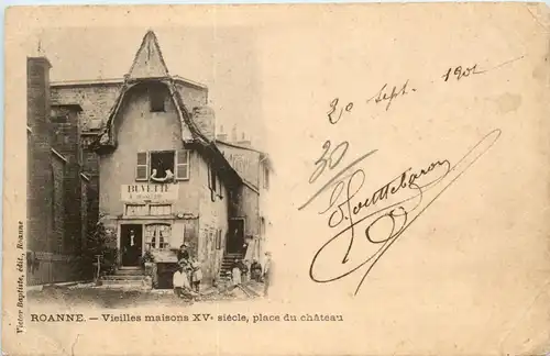 Roanne, Vieilles maisons, place du Chateau -365818