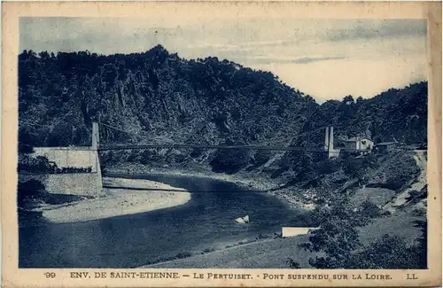 Evirons de Saint Etienne, Le Pertuiset, Pont Suspendu sur La Loire -365102