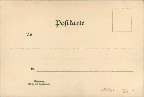 Hirschhorn am Neckar - Litho Künstlerkarte C. Biese -423170