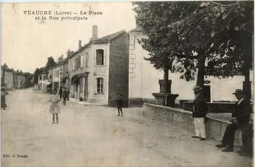 Veauche, La Place et la Rue principale -366068