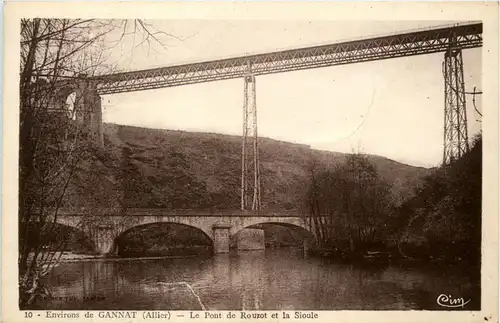 Environs de Gannat (Allier), Le Pont de Rouzot et la Sioule -363860