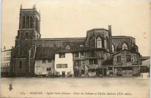 Roanne, Eglise Saint-Etienne, Place du Chateau et Vieilles Maisons -365602