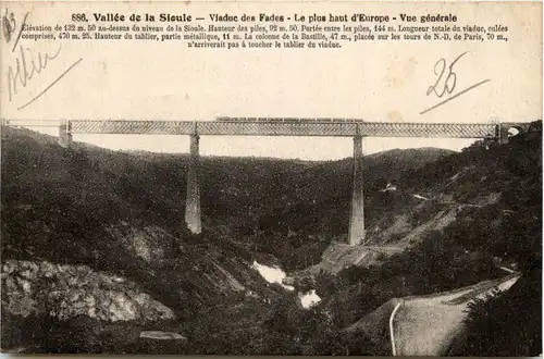 Vallee de la Sioule, Viaduc des Fades - Le plus haut dÈurope - Vue gener -364180