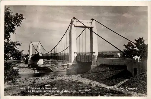 Environs de Roanne, le Nouveau Pont suspendu, dÀiguilly -365124