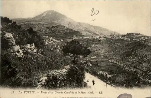 La Turbie, Route de la Grande Corniche et le Mont-Agel -366362