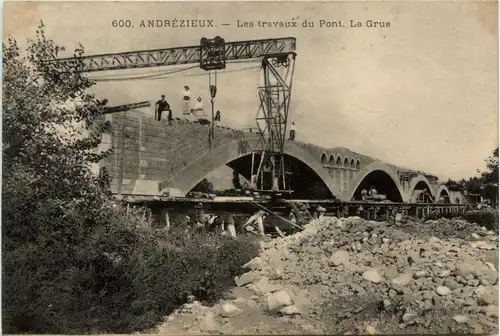 Andrezieux, Les travaux du Pont, La Grue -366042