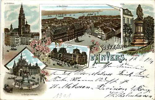 Souvenir d Anvers - Litho -424884