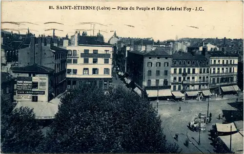 Saint Etienne, PLace du Peuple et Rue General Foy -365950