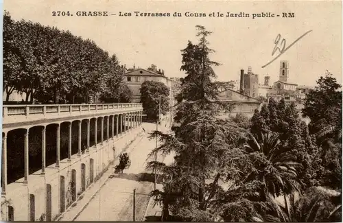 Grasse, Les Terrasses du Cours et le Jardin public -367008