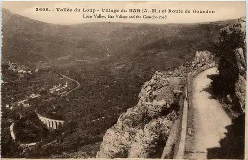 Vallee du Loup, Village du Bar et Route de Gourdon -366232