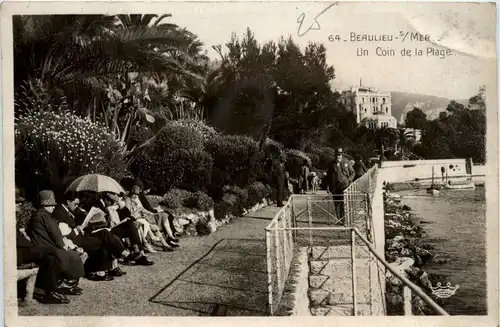 Beaulieu sur Mer, Un Coin de la Plage -367178