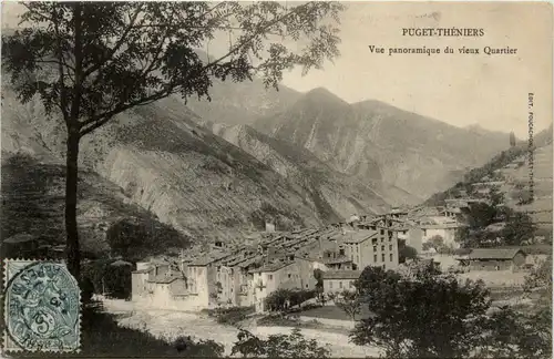 Puget-Theniers, Vue panoramique du vieux Quartier -366316