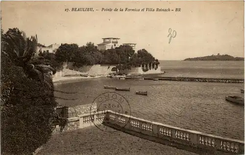 Beaulieu sur Mer, Pointe de la Formica et Villa Reinach -367162