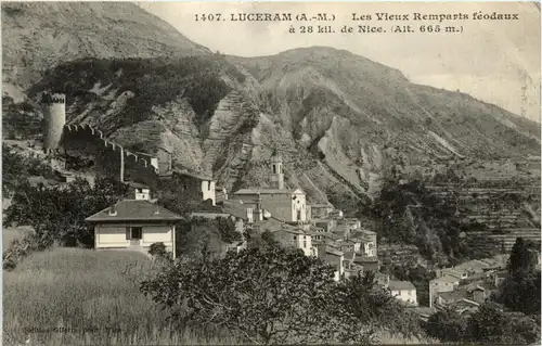 Luceram, Les Vieux Remparts feodaux a 28 kil de Nice -366380