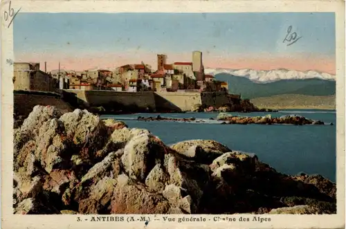 Antibes, Vue generale - Chaine des Alpes -367262