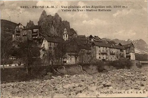 Peone, Vue generale et les Aiguilles, Vallee du Var, Station Estivale -366234