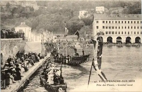 Villefranche sur Mer, Fete des Fleurs - Combat naval -367758