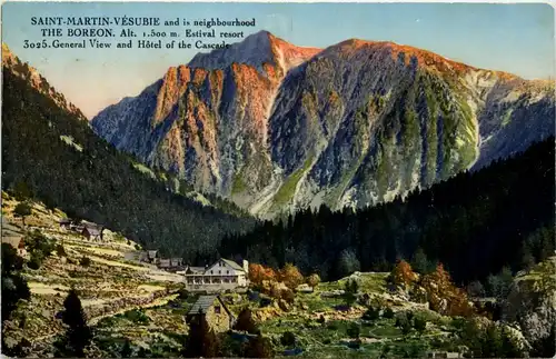 St-Martin-Vesubie, The Boreon, General View and Hotel of the Cascade -366780