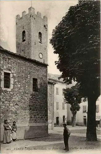 Vence, Place Godear Clocher de lÈglise -366860