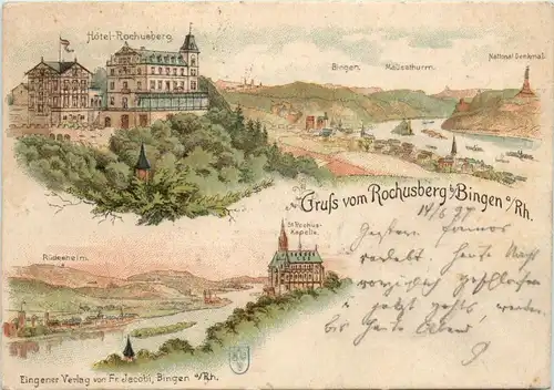 Gruss vom Rochusberg bei Bingen - Litho -426584