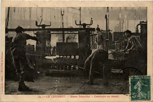 Le Creusot, Usines Schneider, Lamineurs au travail -366000