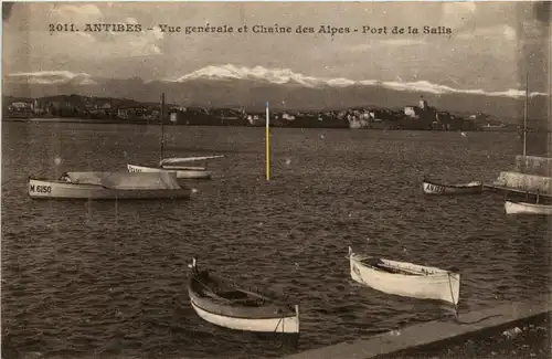 Antibes, Vue generale et Chaine des Alpes - Port de la Salis -367316
