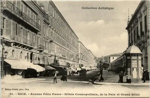 Nice, Avenue Felix Faure - Hotels Cosmopolitain, de la Paix et Grand Hot -367574