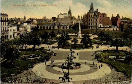 Buenos Aires - Plaza y Avenida de Mayo -448674