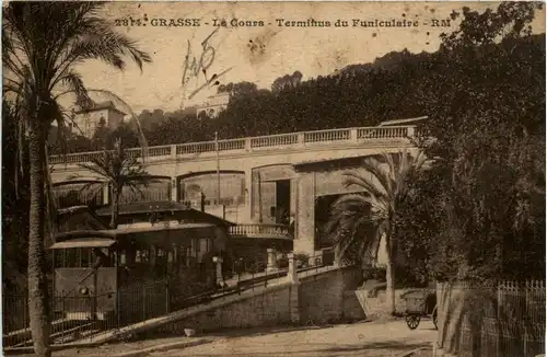 Grasse, Le Cours - Terminus du Funiculaire -367654