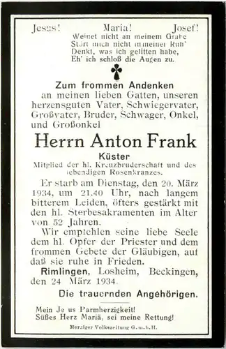 Todesanzeige - Rimlingen -427418