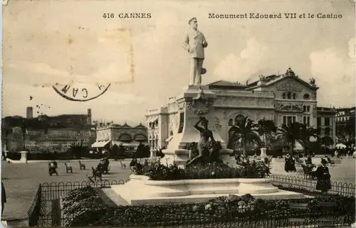 Cannes, Monument Edouard VII et le Casino -367050