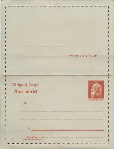 Kartenbrief Königreich Bayern -427778