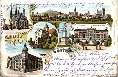 Gruss aus Cöthen - Litho -428318