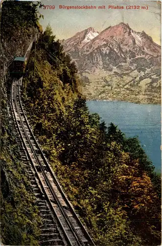 Bürgenstockbahn mit Pilatus -451352