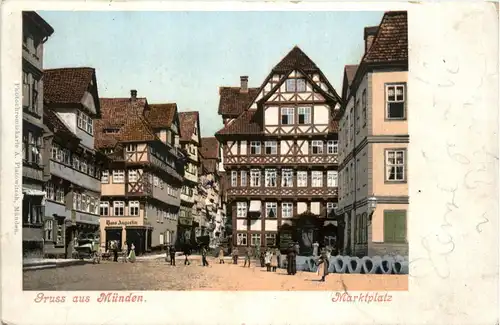 Gruss aus Münden - Marktplatz -452468